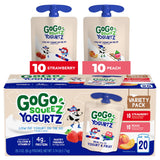 GoGo squeeZ yogurtZ Nutritious Snack Pack – Calcium and Vitamin D Rich Yogurt for Growing Kids and Mindful Parents, 4g Protein Each