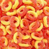 Peachful Peach Rings Gummy Candy | 1 Pound Chewy Candy | Study Hall and Focus Session Brain Fuel