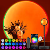 Acelisty Sunset Glow Lamp – Background Light for Video Calls and Streams, 360° Adjustable LED Projector