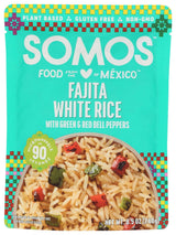 SOMOS Fajita White Rice – Pantry-Stable Travel Food for Hotel Mini-Fridge Dinners