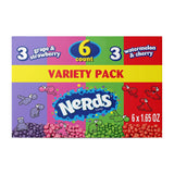 NERDS Dual Flavor Boxes – Study Session Snack for Students, Portion-Controlled Grape Strawberry Watermelon Cherry Candy, 1.65 oz Each