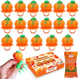 Pumpkin Candy 3D Ring Pops – Allergy Conscious Sealed Candy Pack for Safe Group Distribution at Parties