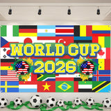 World Football Tournament Cup Celebration Backdrop 43x71 Inch Safe Playroom Photo Station for Kids Soccer Birthday Party