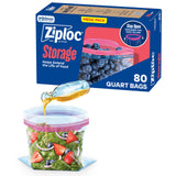 Ziploc Quart Stay-Open Freezer Bags – Bulk Meal Prep Pack for Efficient Kitchen Workflows