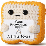 A little Birthday Toast to You Crochet Card – Thoughtful Birthday Gift for Women and Best Friend, Ready-to-Gift Keepsake