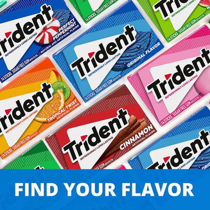 Trident Sugar-Free Chewing Gum Variety Pack – Sugar-Free Party Favor Pack for Children's Birthdays, 21 Packs