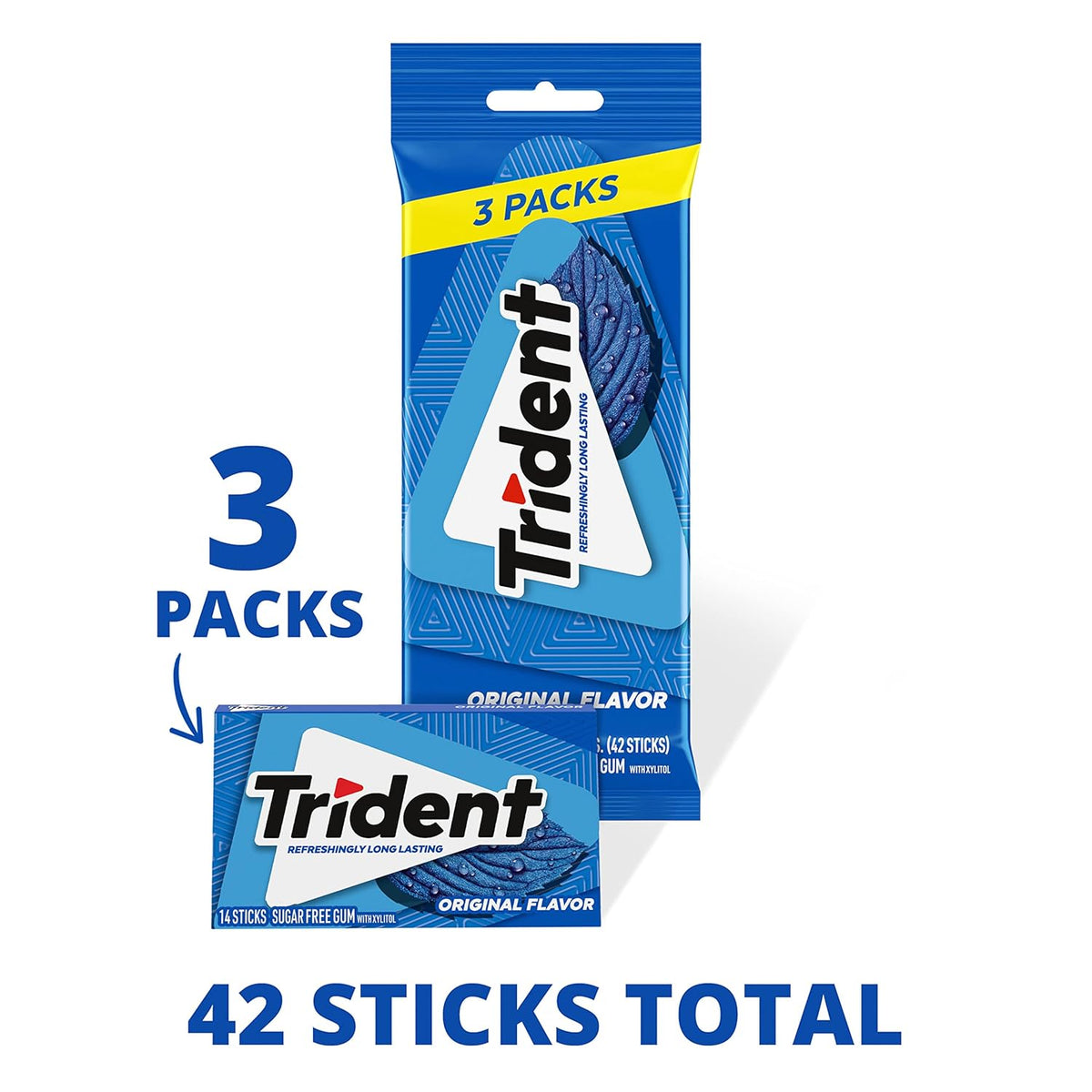 Trident Sugar-Free Chewing Gum Variety Pack – Sugar-Free Party Favor Pack for Children's Birthdays, 21 Packs