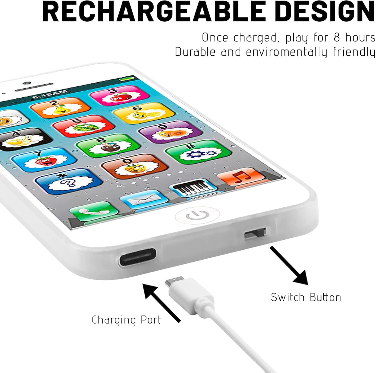 usb rechargeable battery mimicking a real smartphone