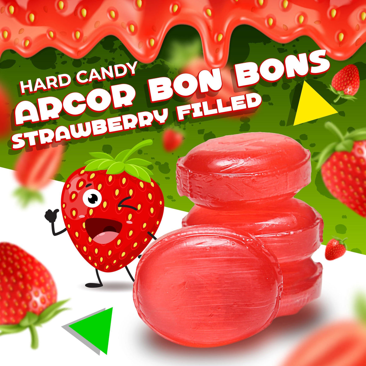 vibrant red fd&c red 40 coloring that creates strong visual contrast in candy bowls