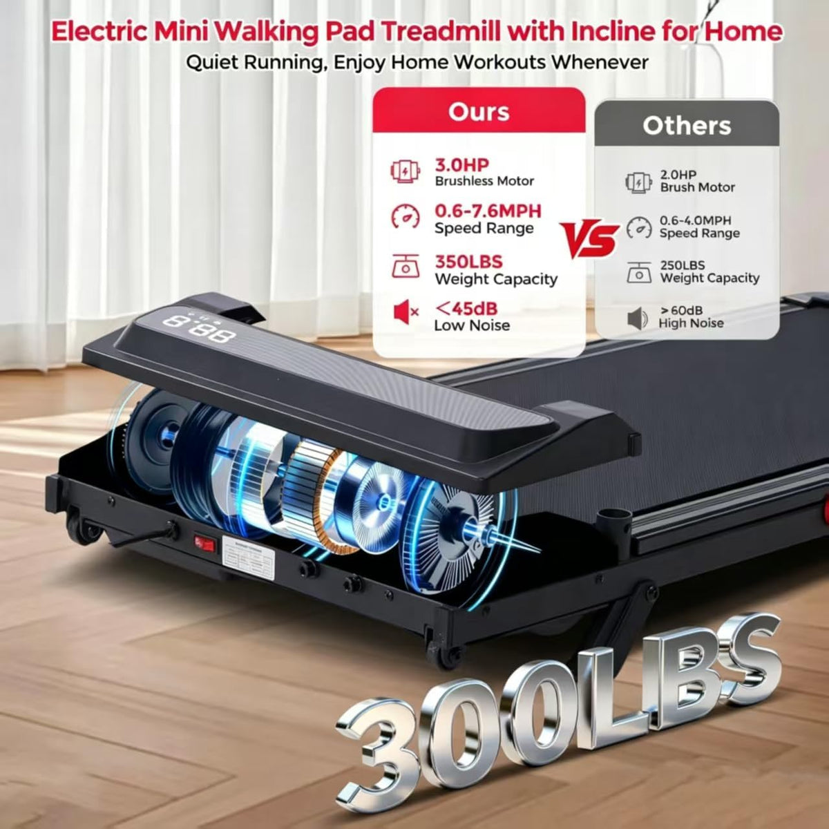 WalkingPad Pro – Goal-Based Walking Treadmill for Beginners, Three Countdown Workout Modes