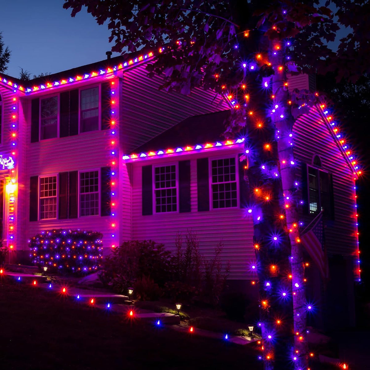 weillsnow Worry Free String Lights 164FT – IP44 Sealed Bulbs and 29V Safe Design for Sleep and Family Use