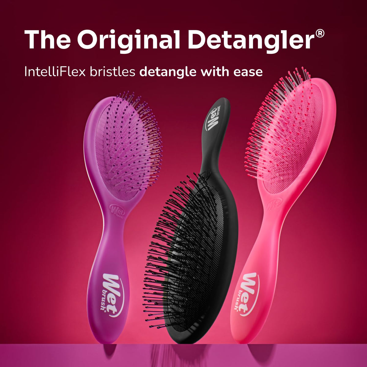 Wet Brush Original Detangler Hair Brush – Intentional Design Detangler in Neutral Black, Frost, and Sky for Minimalist Vanities