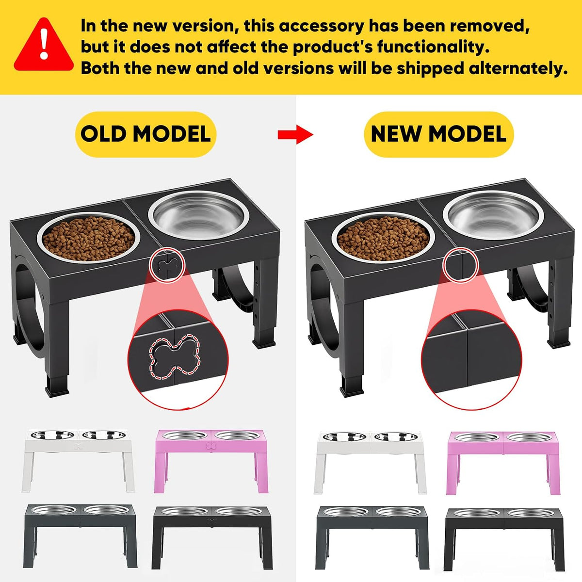 XIAZ Raised Dog Bowl Stand – Arthritis Relief Feeding Station for Indoor Recovery Area, Adjustable Height Stainless Steel Pet Dishes