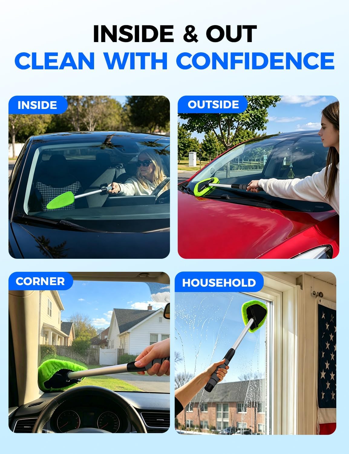 XINDELL Auto Windshield Brush – Reusable Pads That Cut Cleanup Time for Fleet and Daily Drivers
