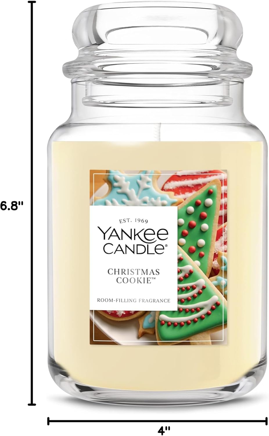 Yankee Candle Christmas Cookie 22oz Large Jar Heirloom Quality Holiday Candle for Sophisticated Christmas Hosting