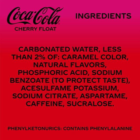 zero sugar, zero calorie formulation sweetened with aspartame, acesulfame potassium, and sucralose