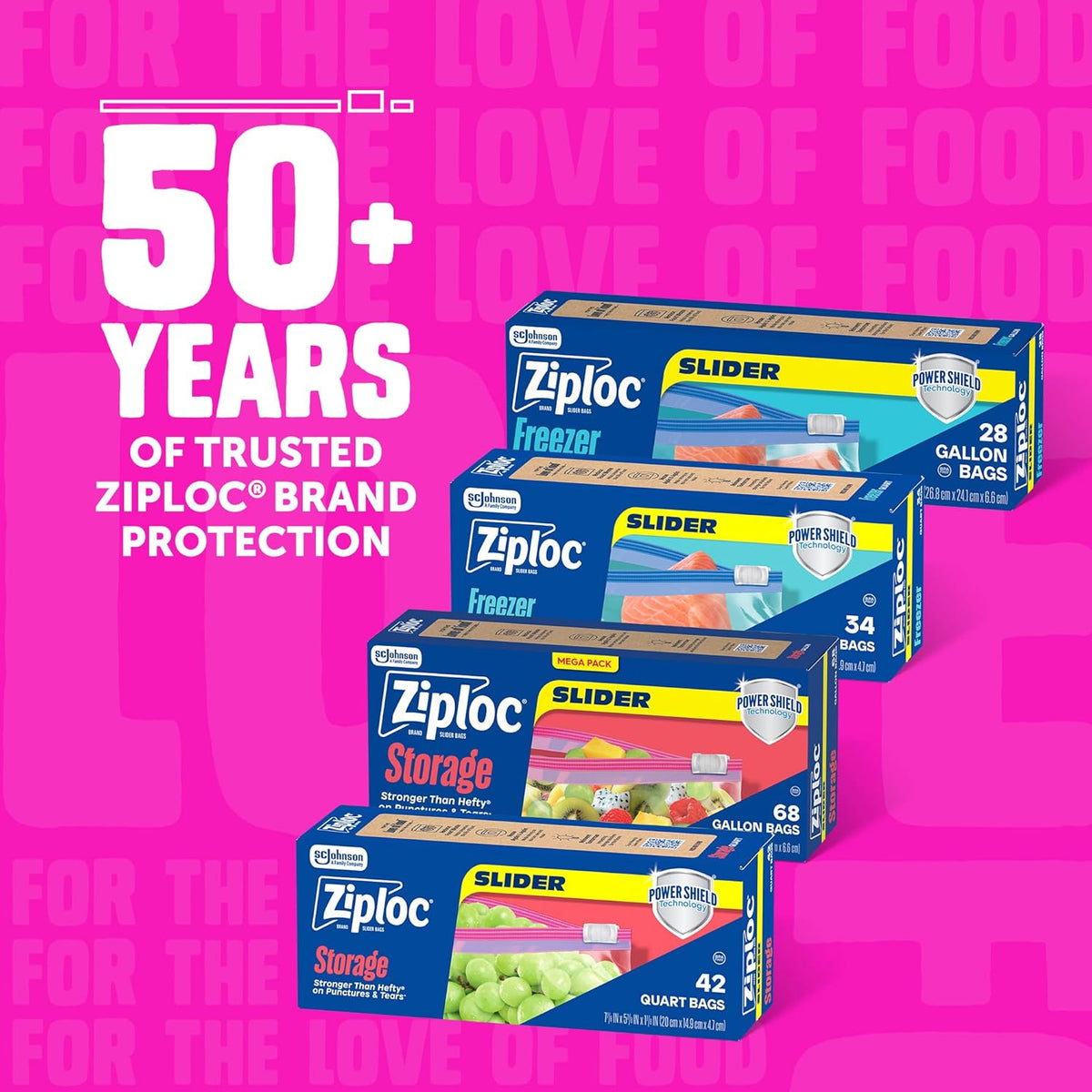 Ziploc Power Shield Gallon Slider Bags – Tear-Resistant Food Storage for Reducing Waste and Spills