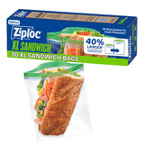 Ziploc XL Sandwich Bags for Home Office Organization, EasyGuide Seal for Grab-and-Go Lunches