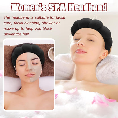 Zkptops Bubble Hairband – Cute Stocking Stuffer for Her, Plush Puffy Headband Set for Self-Care Lovers