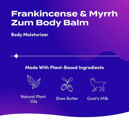 Zum Body Balm Moisturizer – Meditation Space Aroma, Dragon's Blood 2.5 oz Resinous Balm for Yoga Room and Stress Relief Rituals