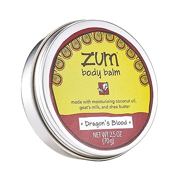 Zum Body Balm Moisturizer – Meditation Space Aroma, Dragon's Blood 2.5 oz Resinous Balm for Yoga Room and Stress Relief Rituals